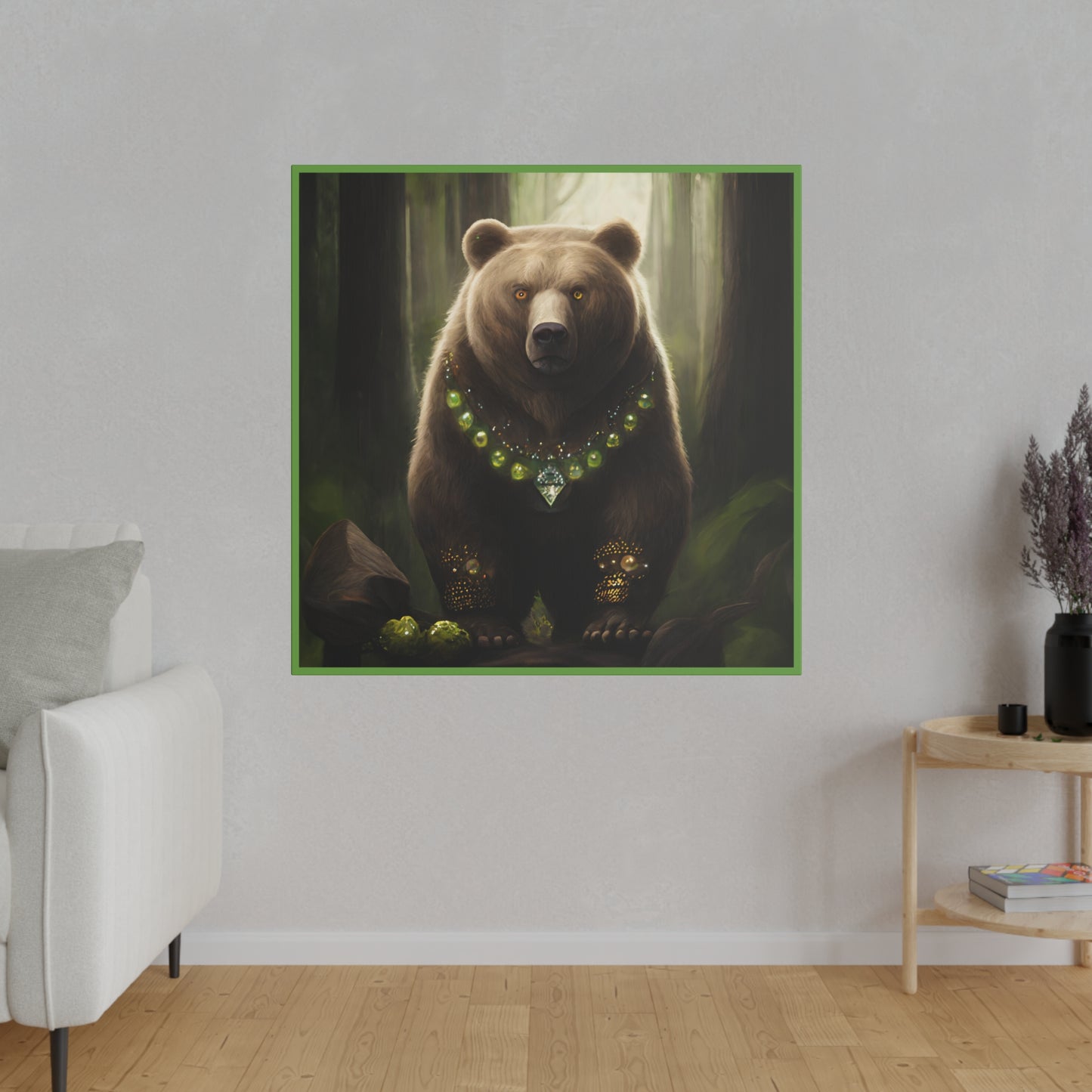 Native American Brown Bear Astrology symbol Wall Art (Tree of Life Member Bobby)