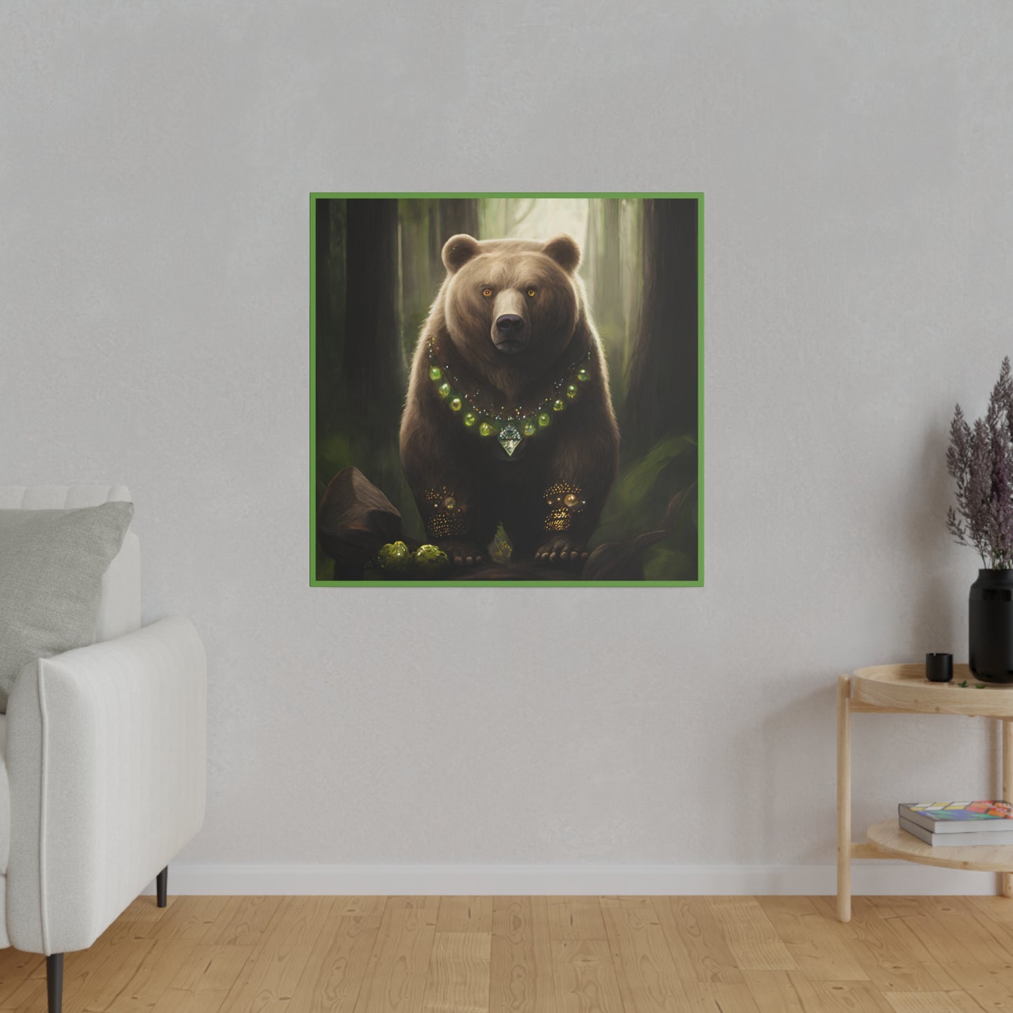 Native American Brown Bear Astrology symbol Wall Art (Tree of Life Member Bobby)