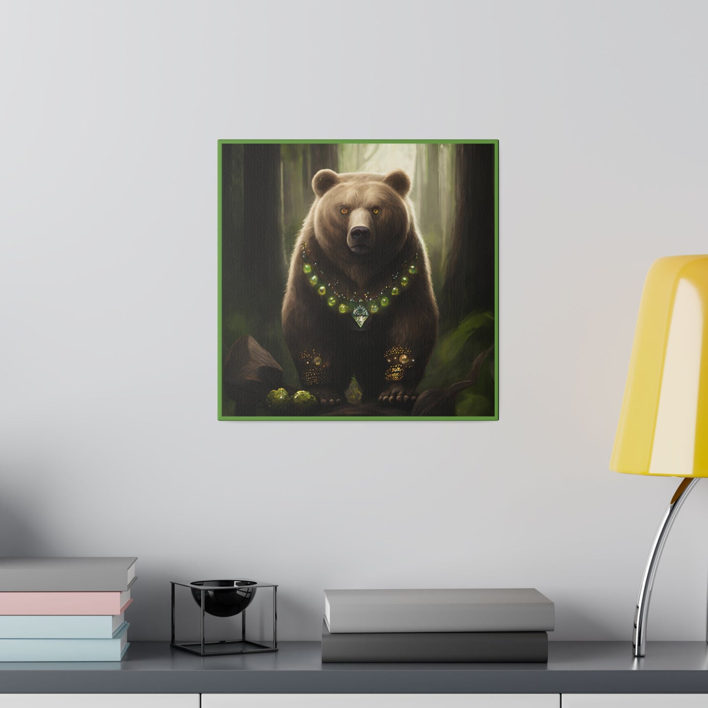 Native American Brown Bear Astrology symbol Wall Art (Tree of Life Member Bobby)