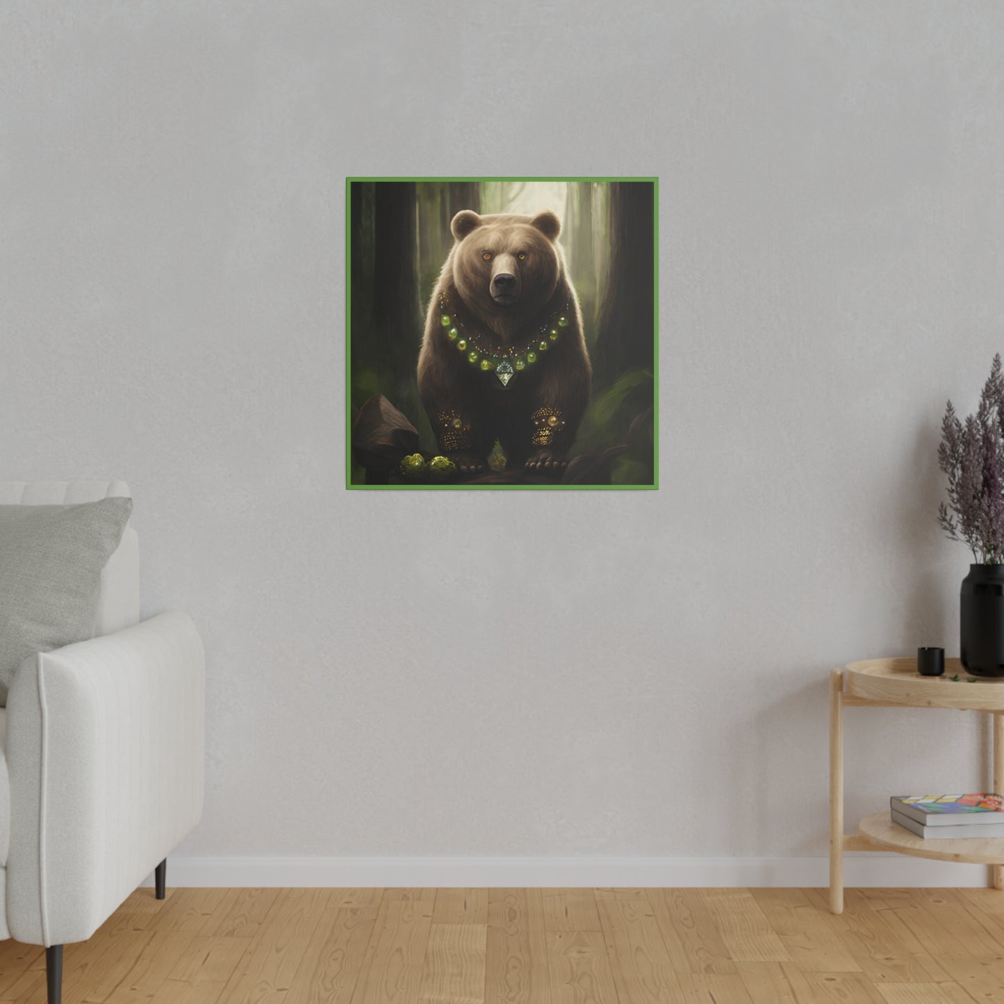 Native American Brown Bear Astrology symbol Wall Art (Tree of Life Member Bobby)