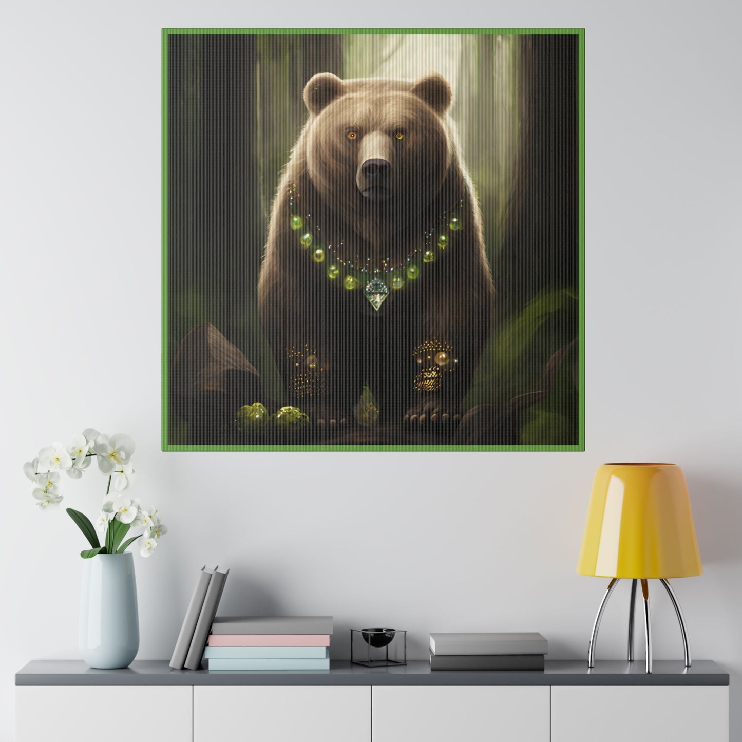 Native American Brown Bear Astrology symbol Wall Art (Tree of Life Member Bobby)