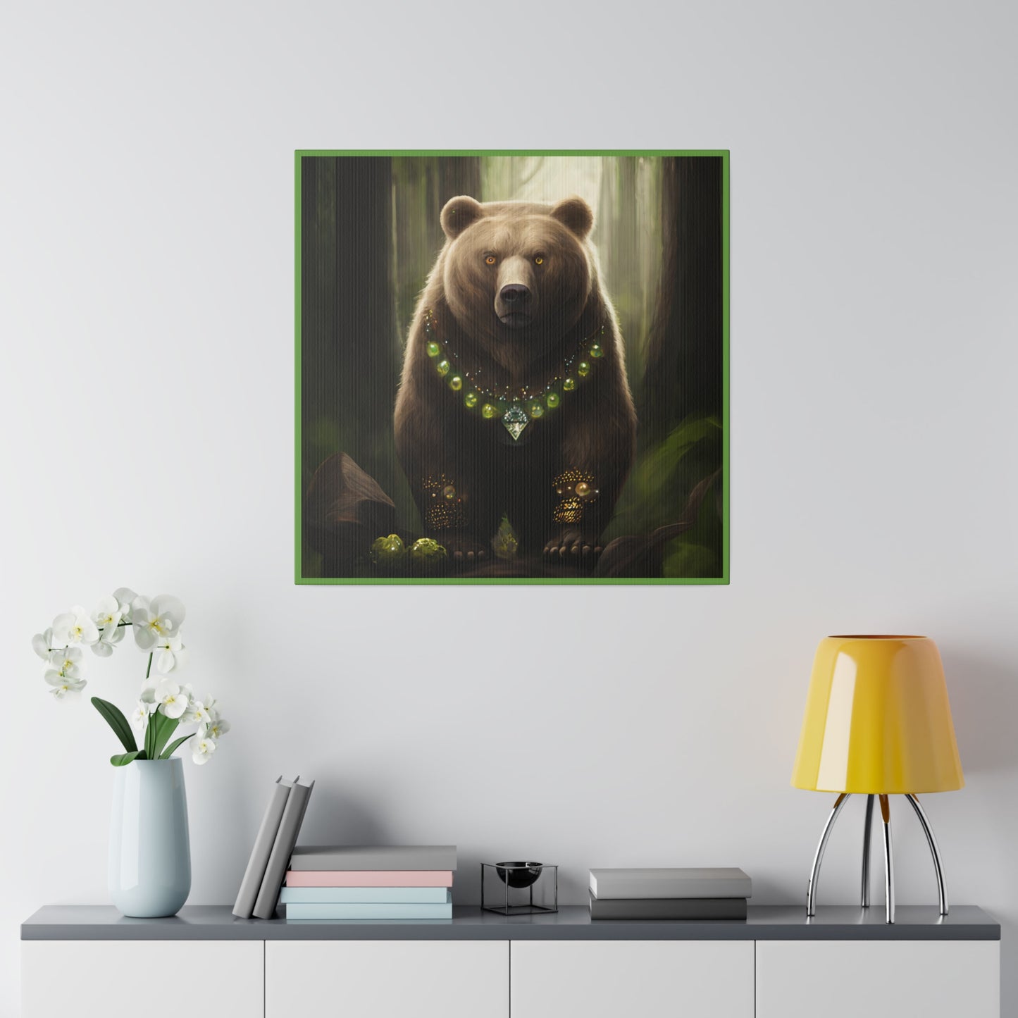 Native American Brown Bear Astrology symbol Wall Art (Tree of Life Member Bobby)