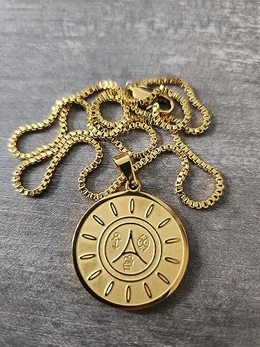 Women's Ancient Caribbean, Central & South American Taino Royalty Symbol Pendant with 18" box chain (Flower of life connection)