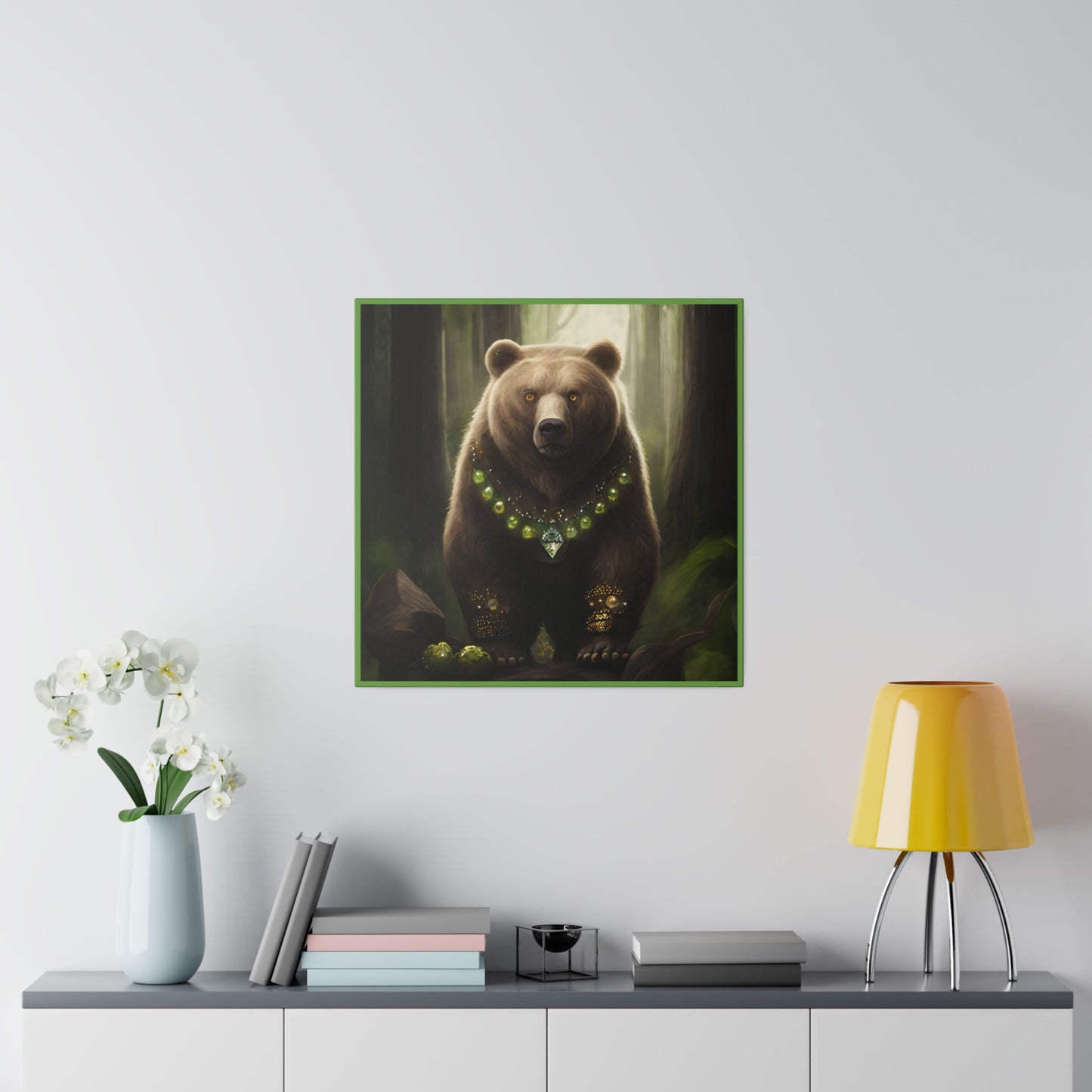 Native American Brown Bear Astrology symbol Wall Art (Tree of Life Member Bobby)