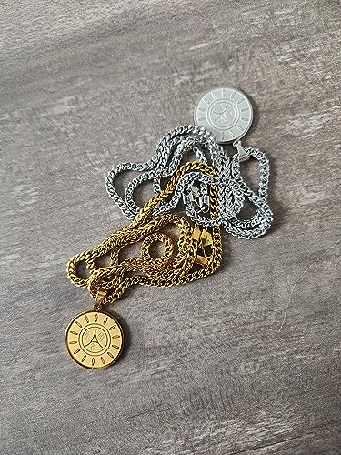 Men's Ancient Caribbean, Central & South American Taino Royalty Symbol Pendant with 22" Franco chain (Flower of life connection)