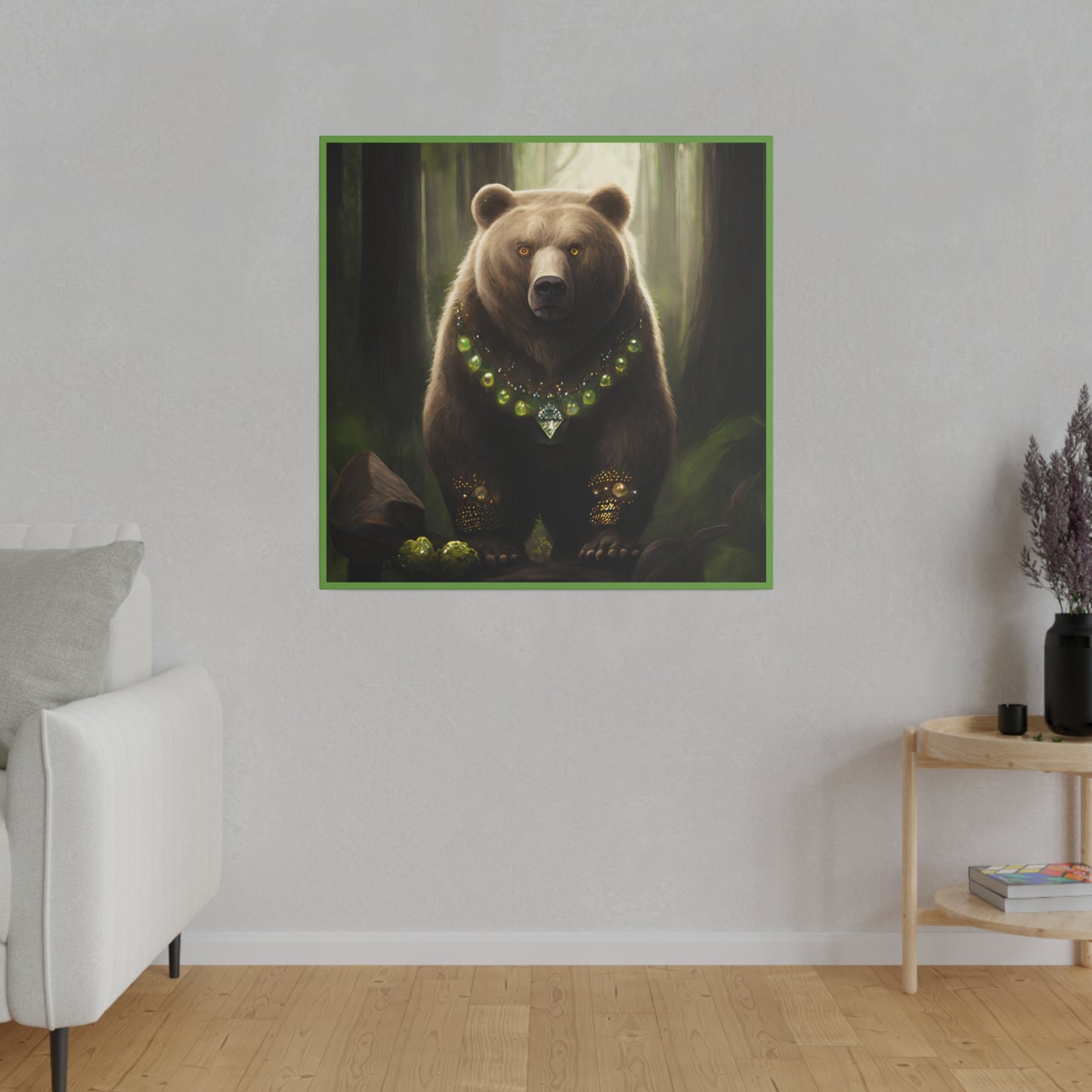 Native American Brown Bear Astrology symbol Wall Art (Tree of Life Member Bobby)