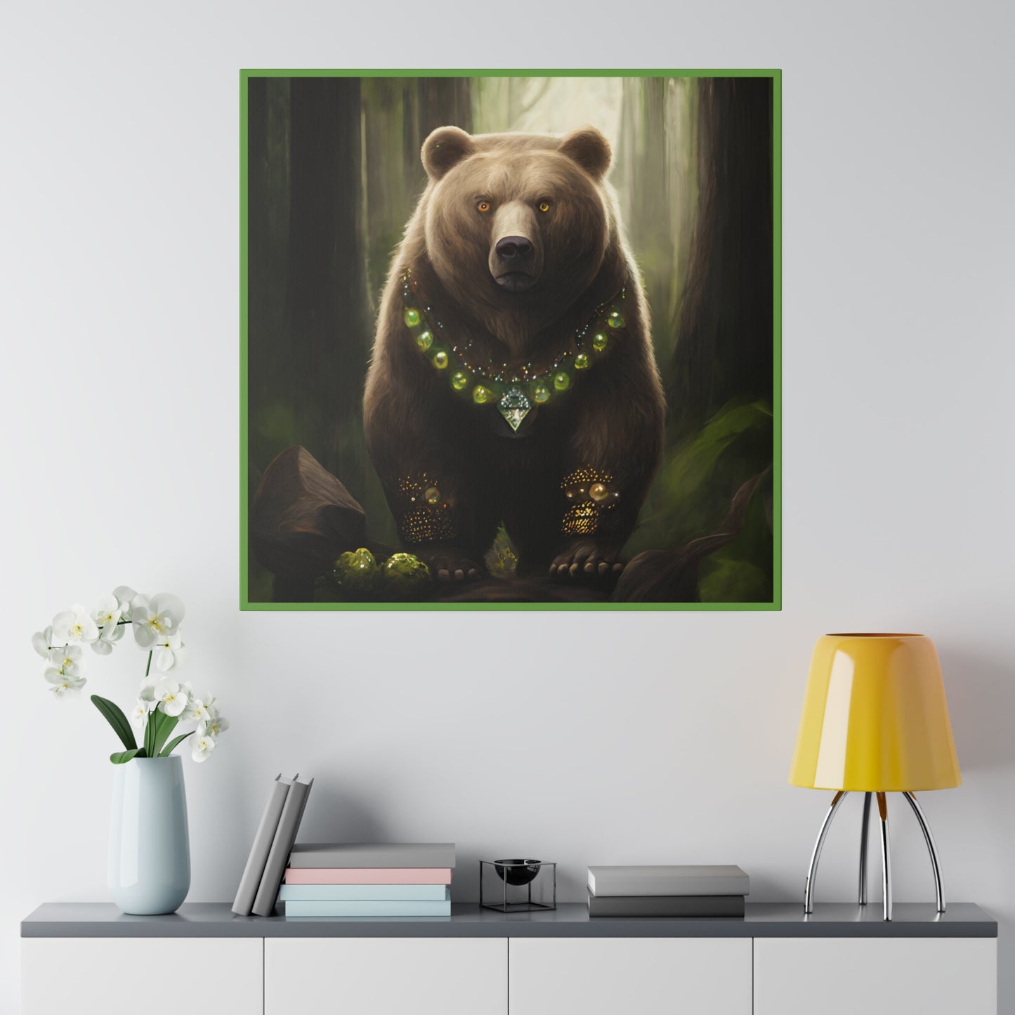 Native American Brown Bear Astrology symbol Wall Art (Tree of Life Member Bobby)