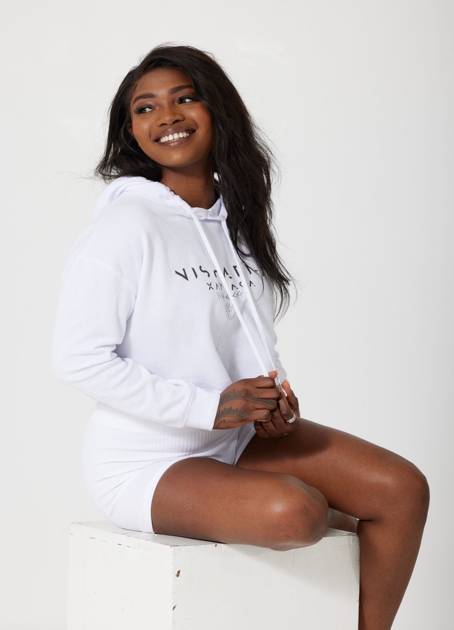 Matriarch's XAYMACA Cropped Hooded Sweatshirt