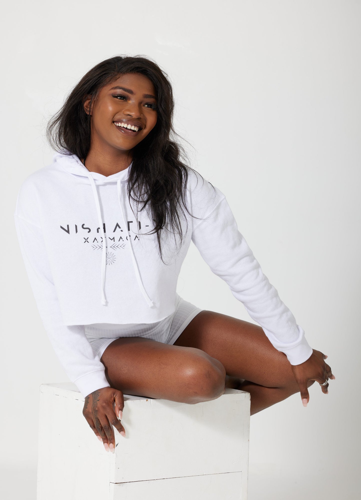 Matriarch's XAYMACA Cropped Hooded Sweatshirt