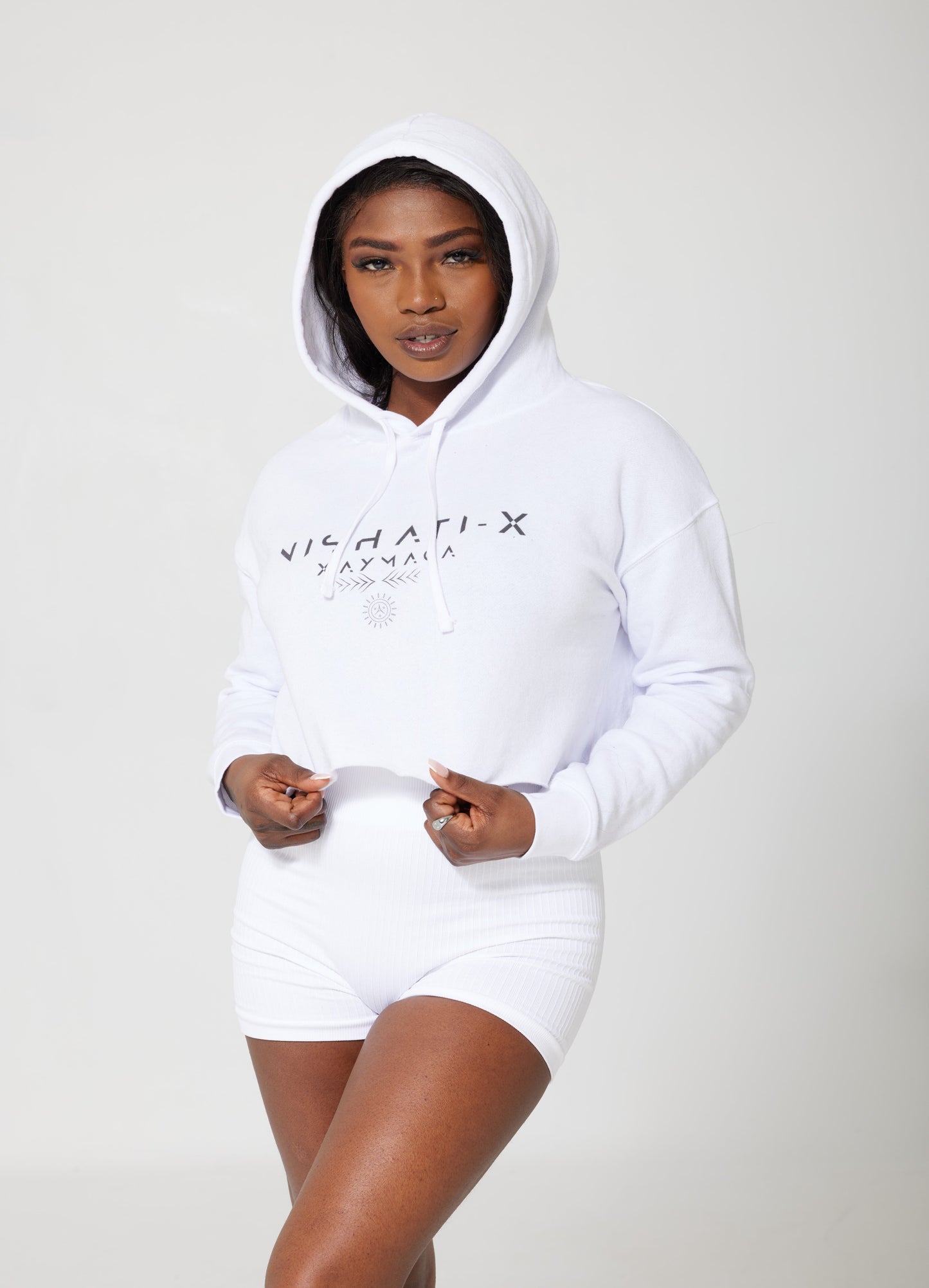 Matriarch's XAYMACA Cropped Hooded Sweatshirt