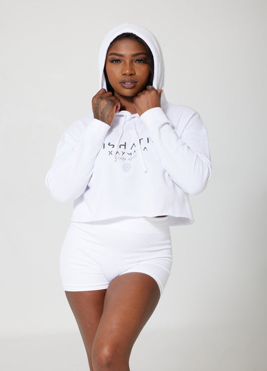 Matriarch's XAYMACA Cropped Hooded Sweatshirt