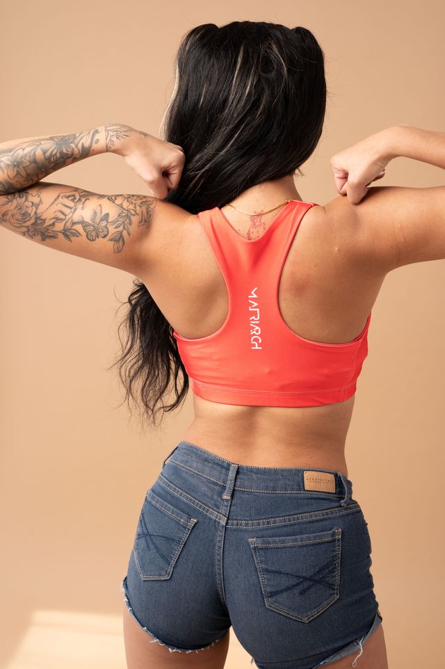 Flower of Life Root Red Seamless Sports Bra