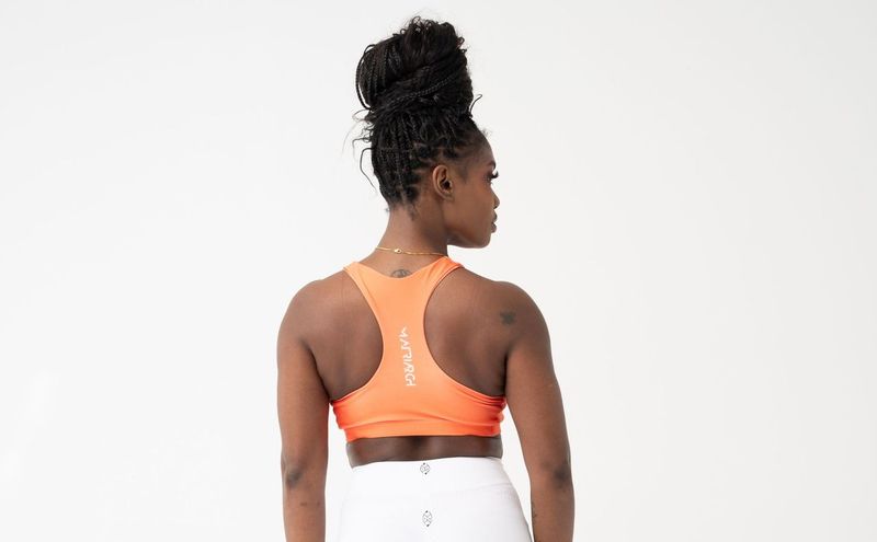 Flower of Life Sacral Orange Seamless Sports Bra